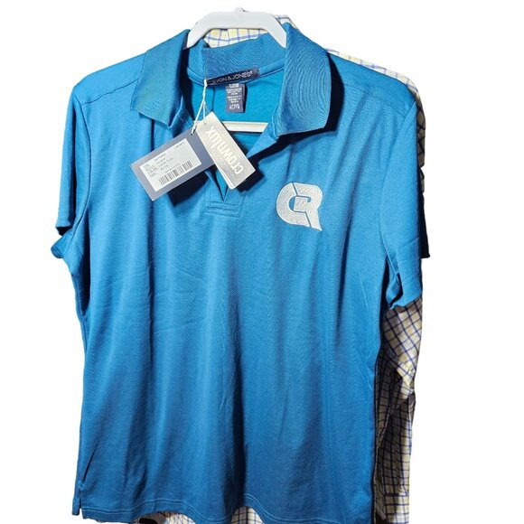 Devon & Jones Ladies Dark Teal Polo Shirt XLTG Moisture-Wicking Embroidery - Picture 1 of 4